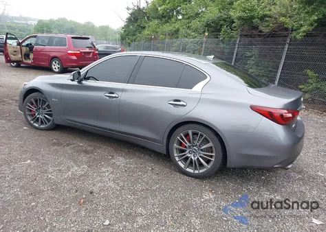 2019 Infiniti Q50 3.0T Red Sport 400 z USA, uszkodzony, nr VIN JN1FV7AR9KM800828